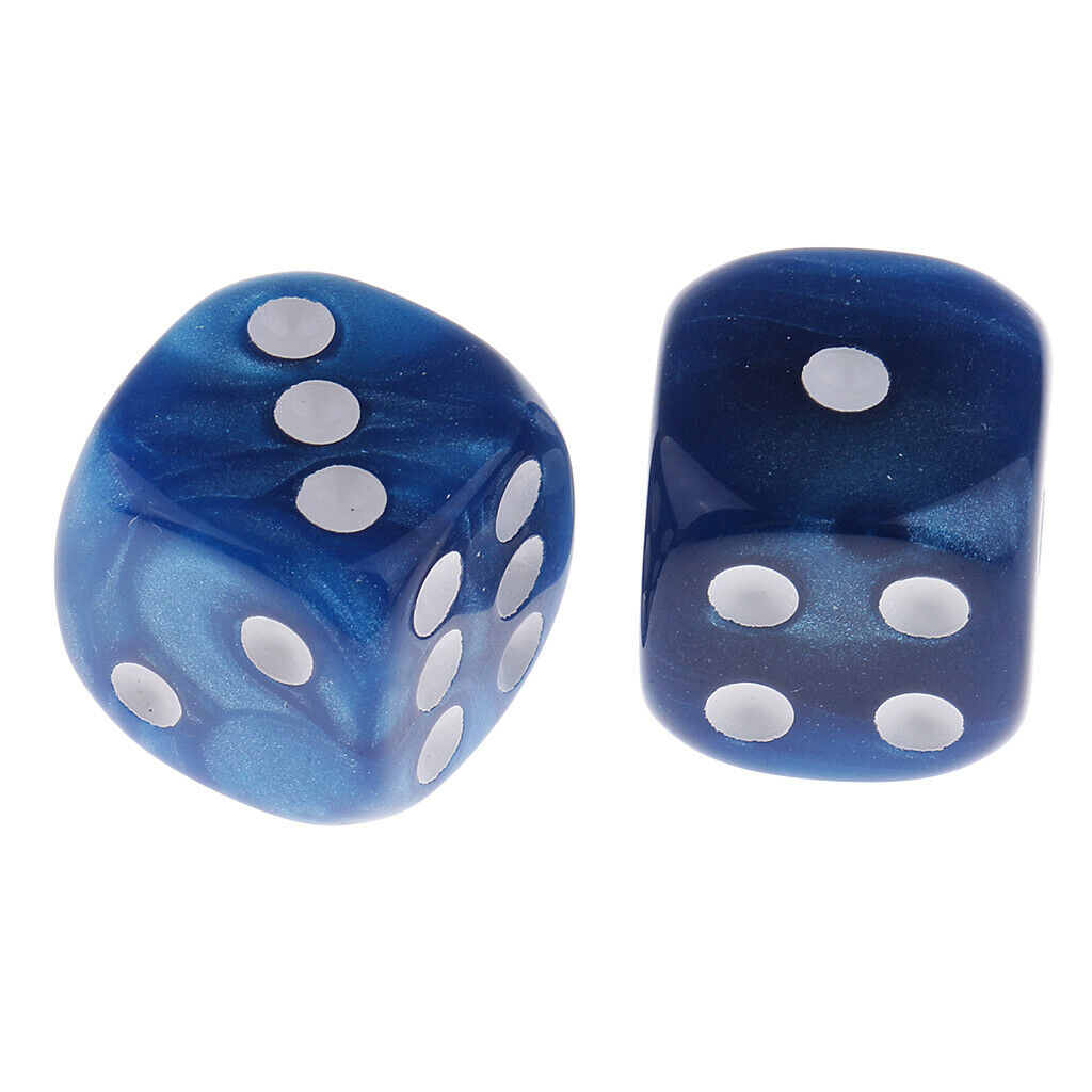 20pcs / Pack Opaque Beaded 6 Sided Dice Role Play Game Accessory Pink +