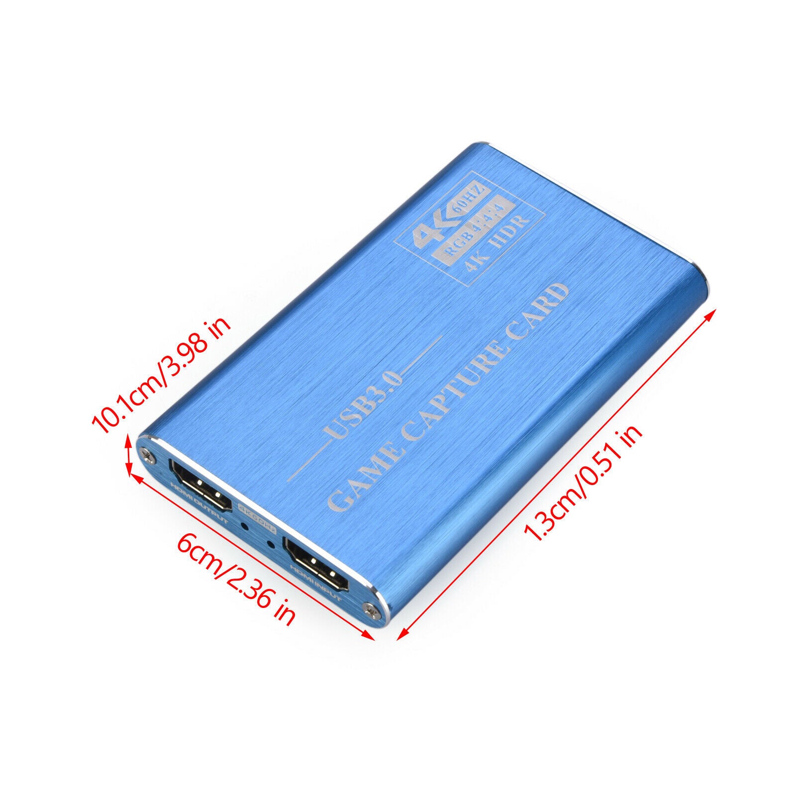USB3.0 Video Capture Dongle 4K HDM to Loop 4Kp60 Game Live Capture Box Blue CN