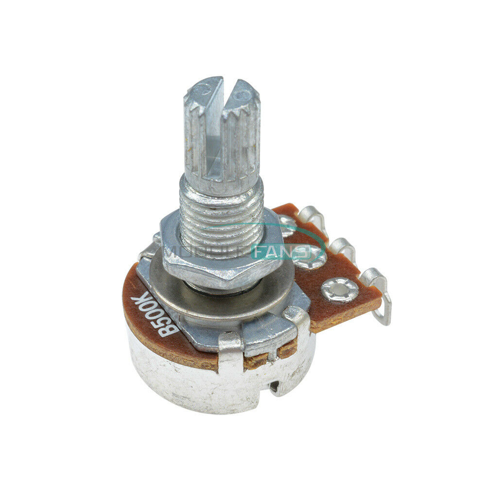 2PCS B500K Guitar Potentiometer OHM Split Shaft Pots Audio Switch Control MF