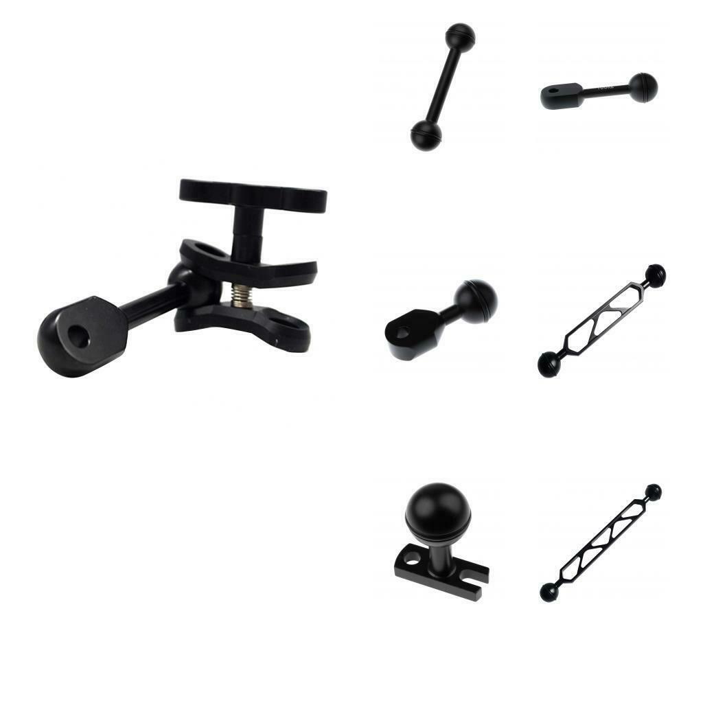 Aluminum Alloy Diving Light Clip Ball Connect Arm Clamp for Torch Flashlight