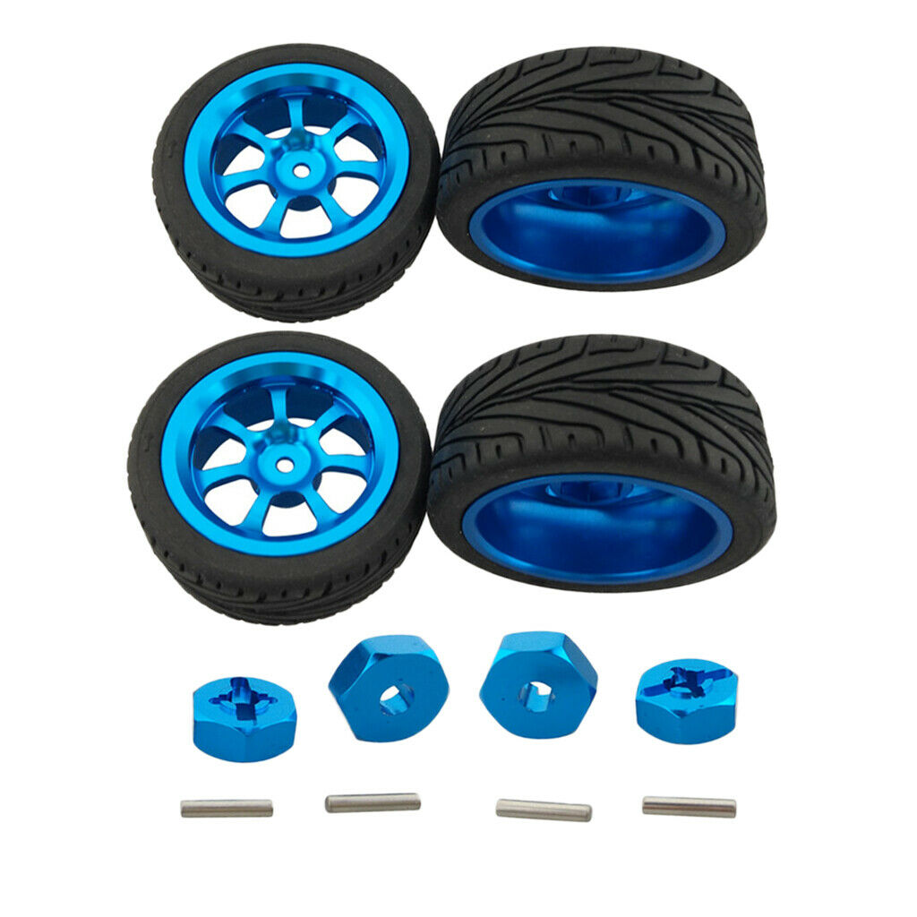 RC Alloy Tires Wheels &Hex Nut for 1/18 Wltoys A959-B A979-B A959 A969 A949