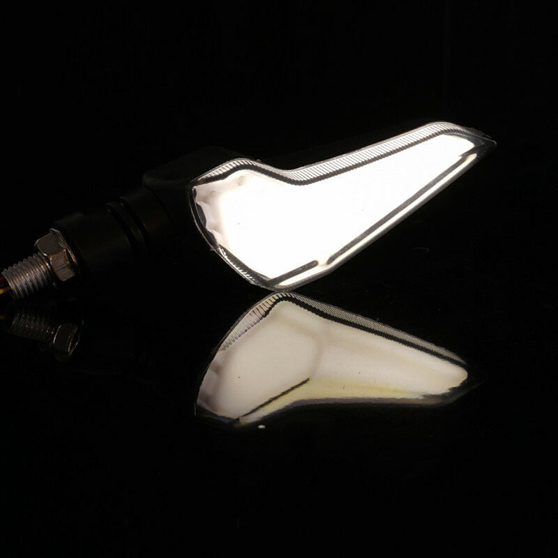 Universal 2x 12V LED Smoke Motorcycle Driving Passing Turn Signal Spot Fog Light