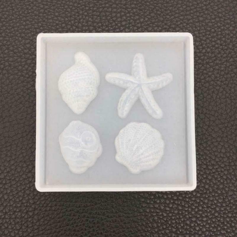 DIY Crafts Mould Crystal UV Epoxy Shell Starfish Mold Handmade Pendant Silicone