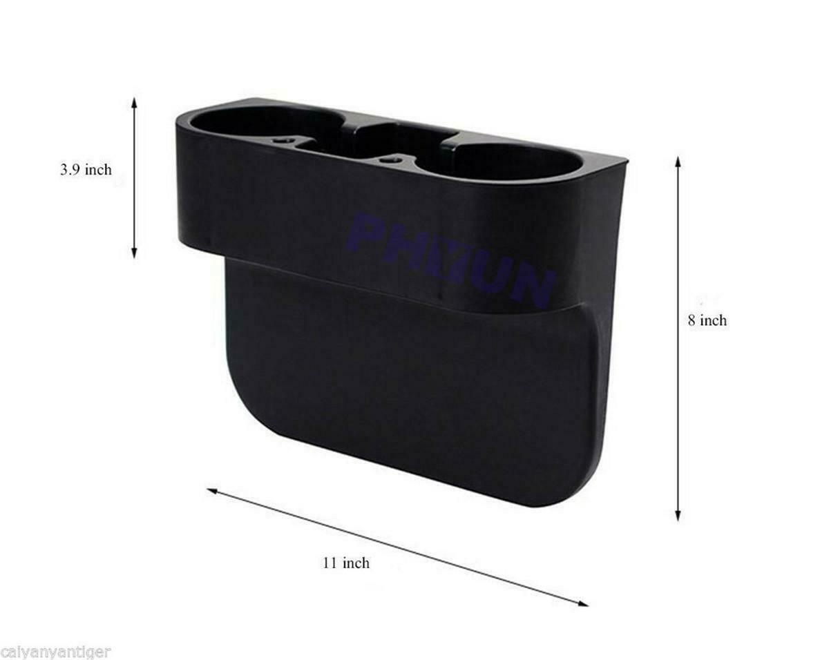 1 Pc Black ABS Plastic Cup Holder Storage Box for Phone /Card/Keys/Ashtray/Pens