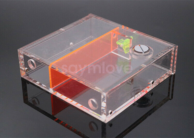 New Acrylic Reservoir Single CD Rom Bay Water Tank G1/4 Thread w/ Flow Indicator