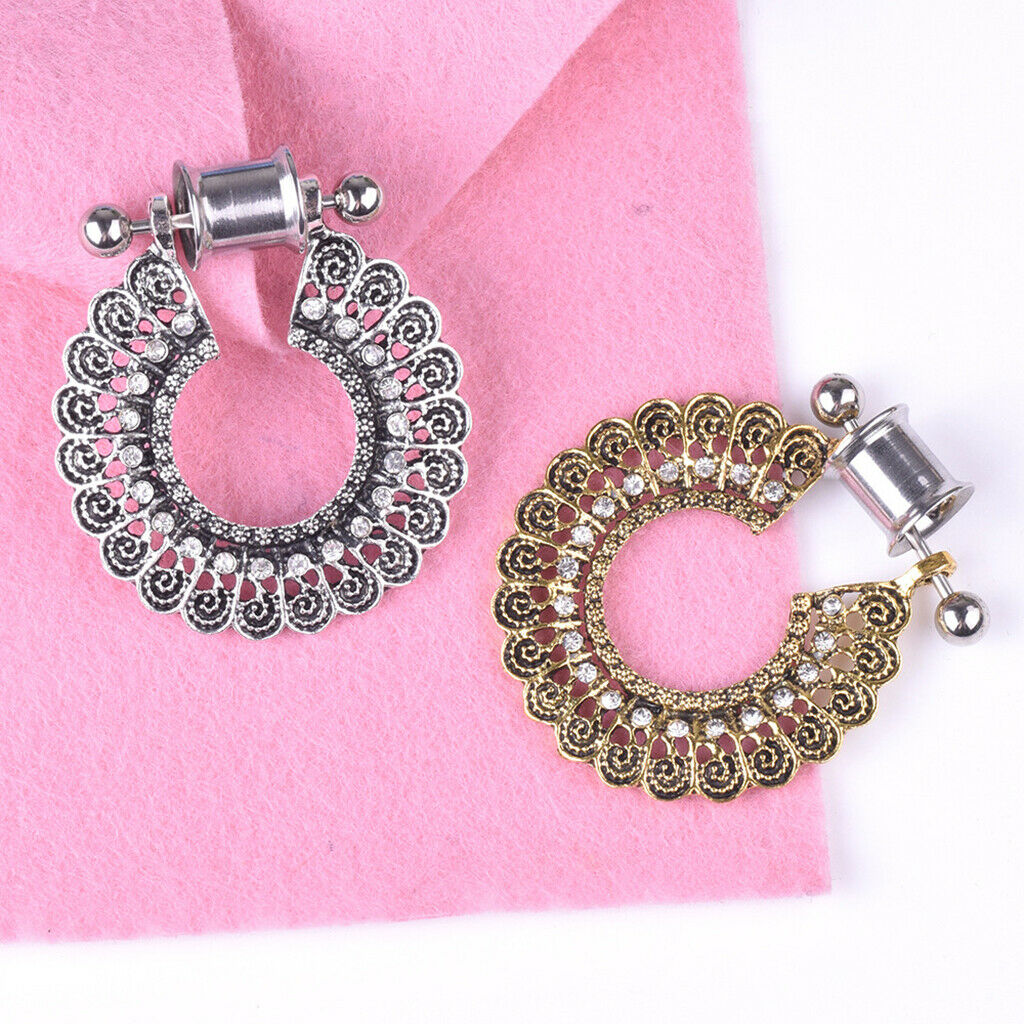 1Pair Stainless Steel Ear Gauge Tunnels Kit Ear Expander 0G/00G 6-12mm 8mm