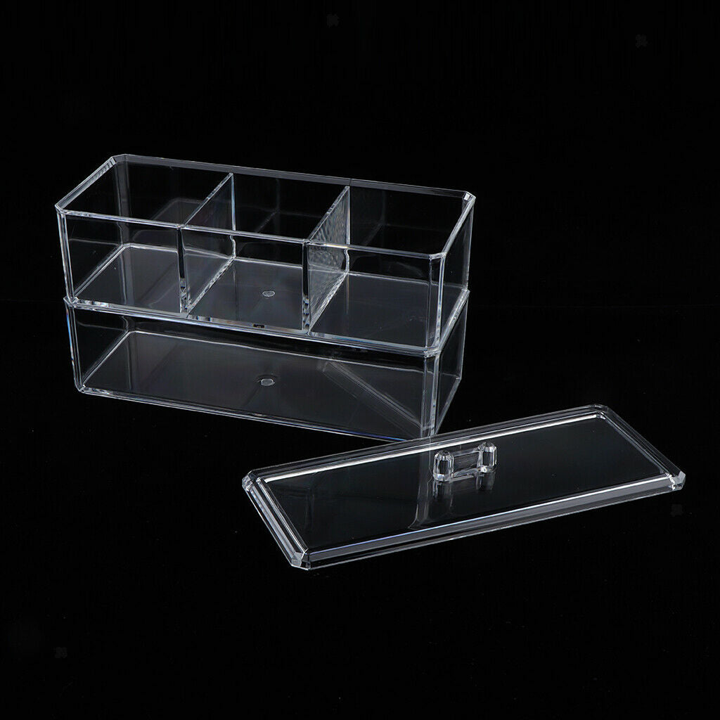 Dustproof Acrylic Makeup Cotton Pad Swab Storage Case Jewelry Cosmetic Box