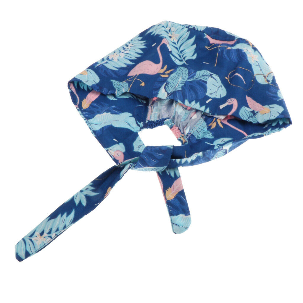 Womens Mens Cotton Adjustable Flamingo Printed Nurse Scrub   Chemo