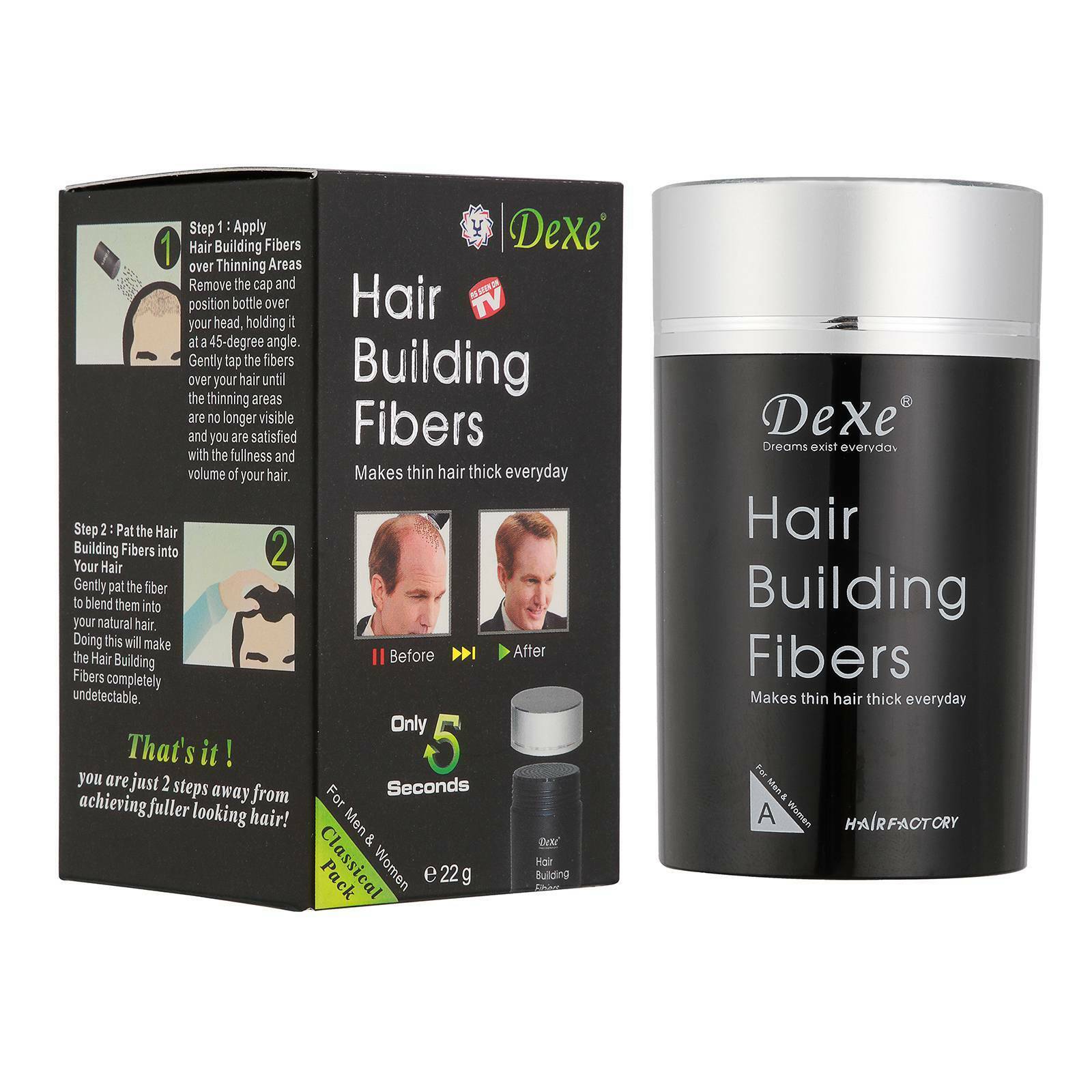 Dexe Hair Building/Thickening Fiber Light Brown Hair Care Hair Loss Treatments