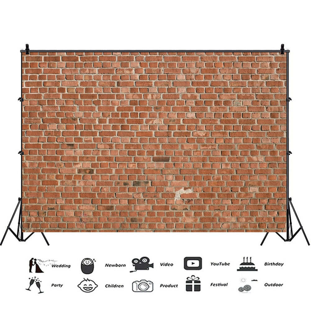 Rustic Red Brick Background Cloth Decoration Photography Props Backdrop  @