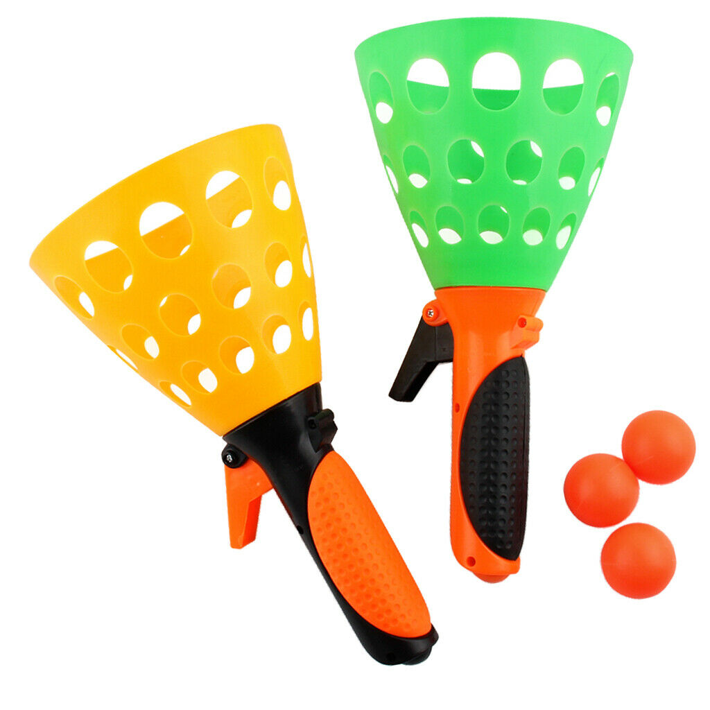 and Catch Game Beach Toys Gifts for Kids 2 Launcher Baskets&3 Balls
