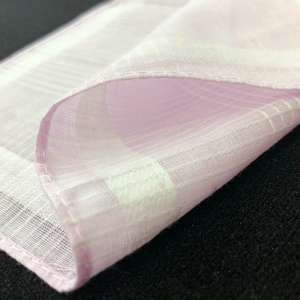 24Pcs Pure Cotton Plaid Handkerchiefs Unisex Pocket Wedding Party Hankie Lot