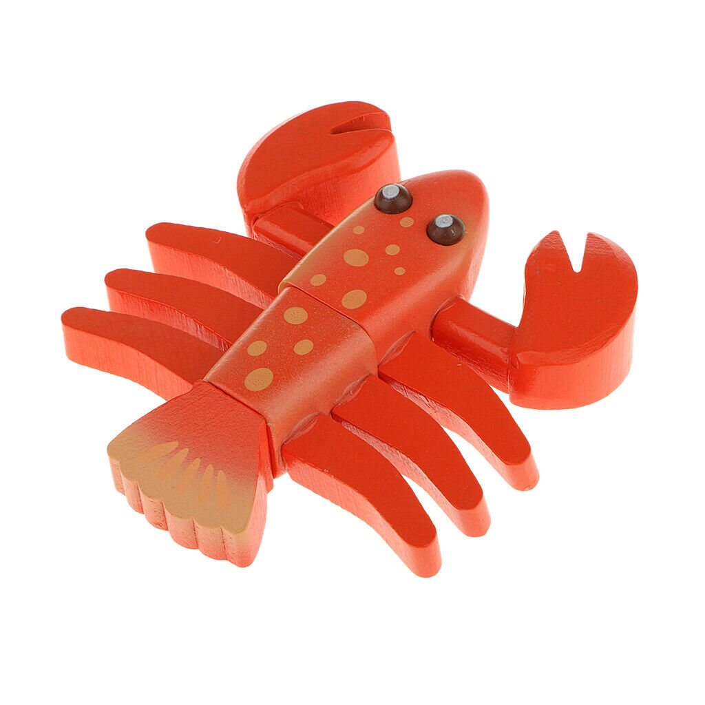 Wooden Magnet Connected Lobster Simulation Games with Food Home Kitchen
