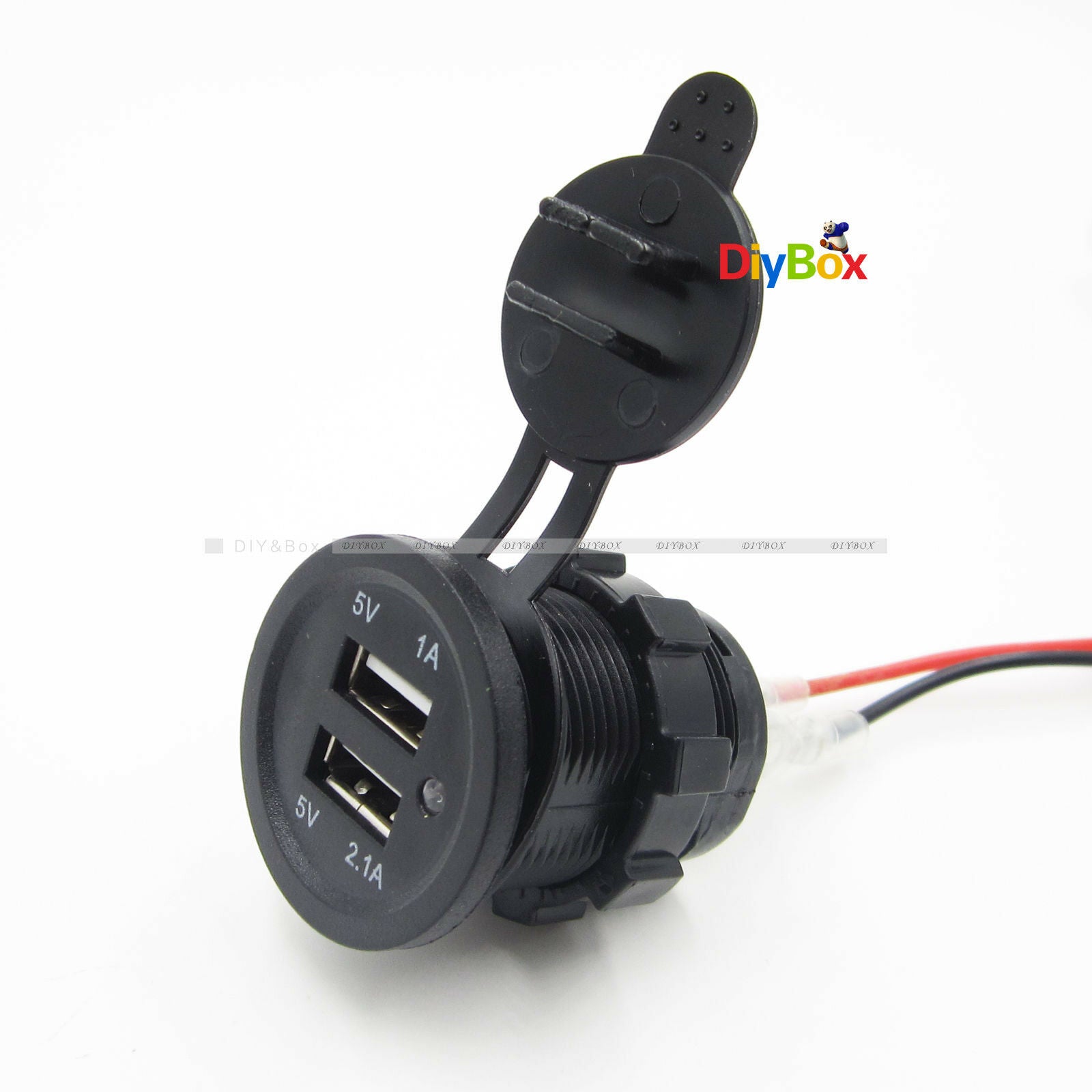 12-24V Splitter Dual USB Port Cigarette Lighter Socket Car Charger Power Adaptor
