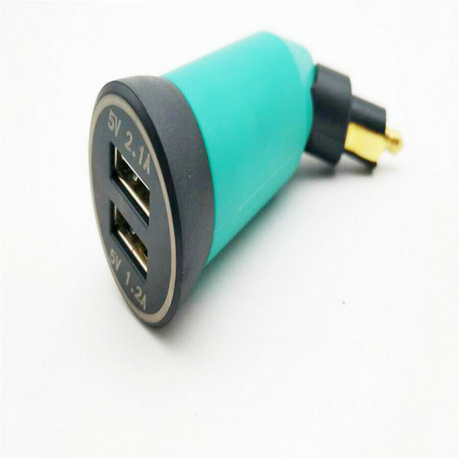 5 volts 2A Motorcycle Dual USB Power Charger Adapter Plug For BMW Hella / DIN