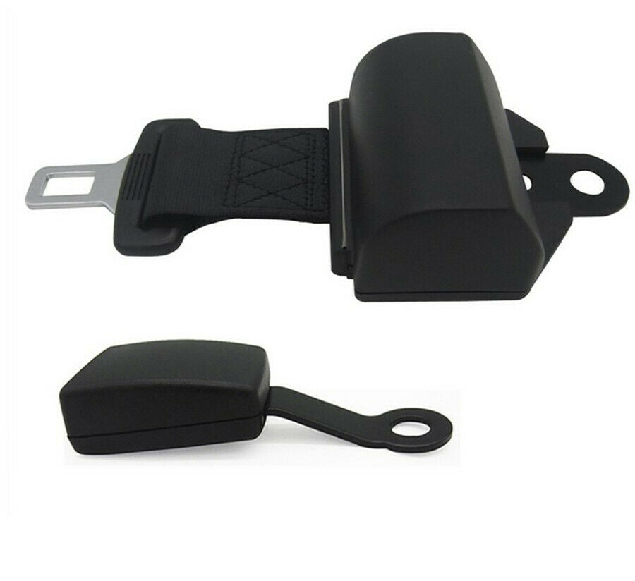 2 Pack Car Seat Belt Adjustable Harness Lead Retractor+ Buckle Auto Safety Kit