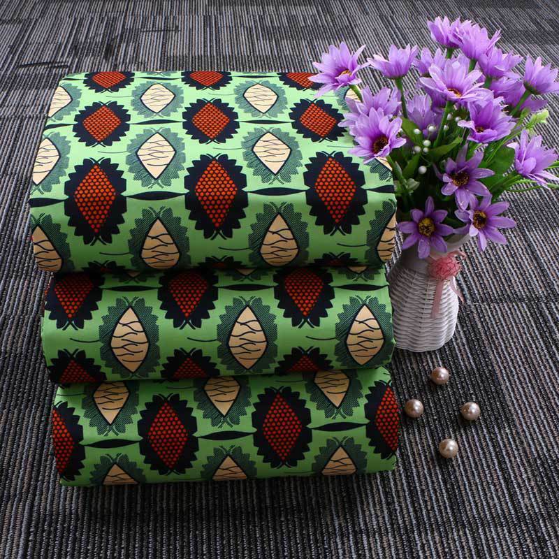 1 yard African Lattice Printing Polyester Fabric DIY Sewing Garment Material