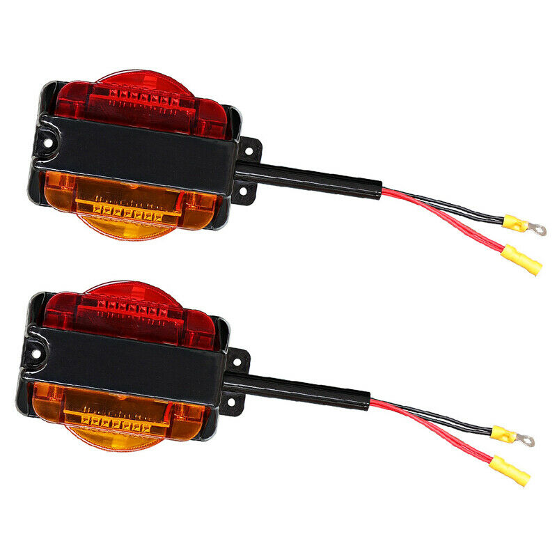 2PCS Truck Trailer Tail 14LED Light Stop Rear Parking Turn Signal Reverse Lamps
