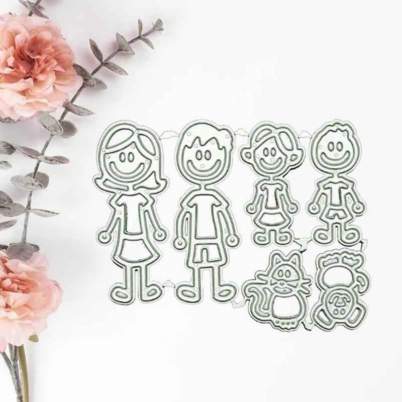 Family Pet Metal Cutting Dies Stencil DIY Scrapbooking Album Paper Card Template