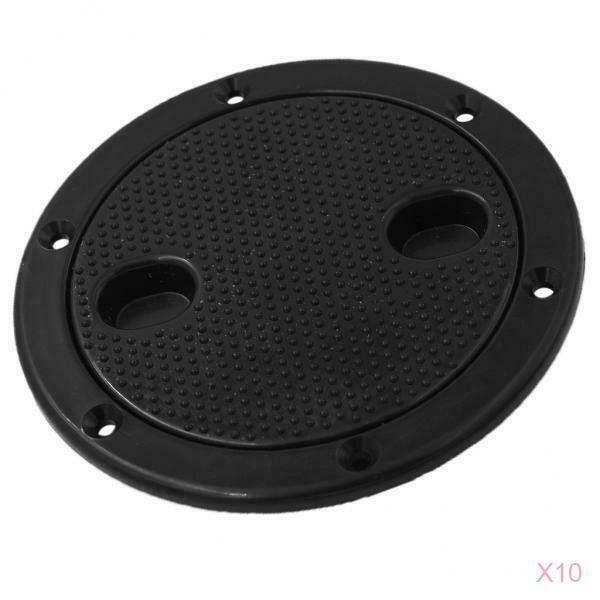 10x Marine Boat RV Black 4inch Access Hatch Cover Twist Screw Out Deck Plate