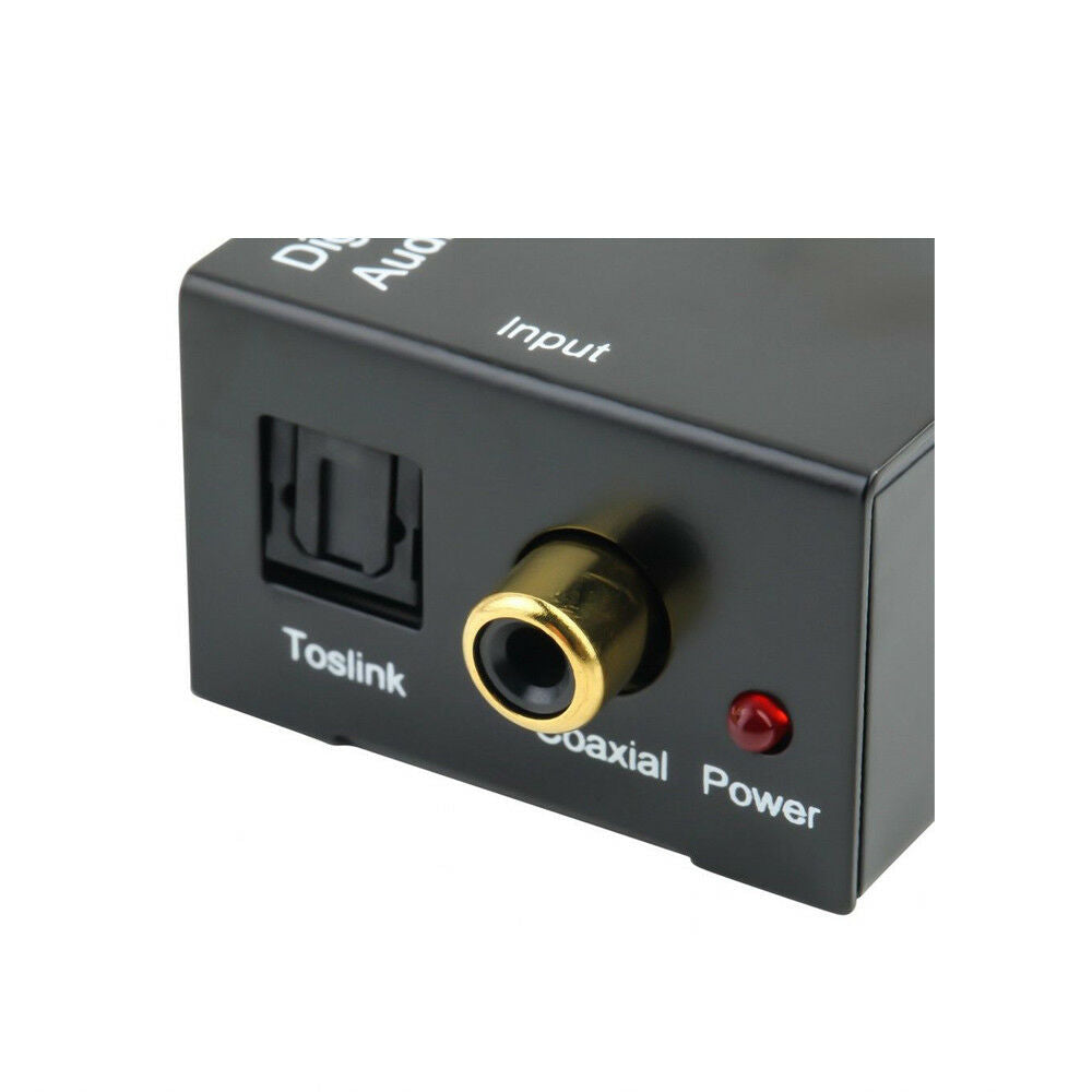 Digital Optical Coax Toslink To Analog Converter Adapter RCA L/R Stereo Audio S