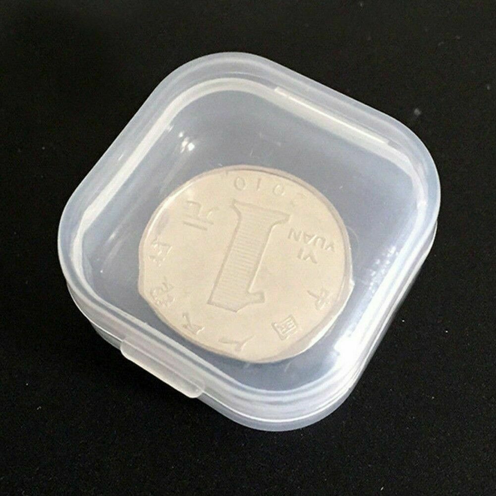 Mini Clear Plastic Small Box Hook Jewelry Earplugs Storage Container Case 10Pcs