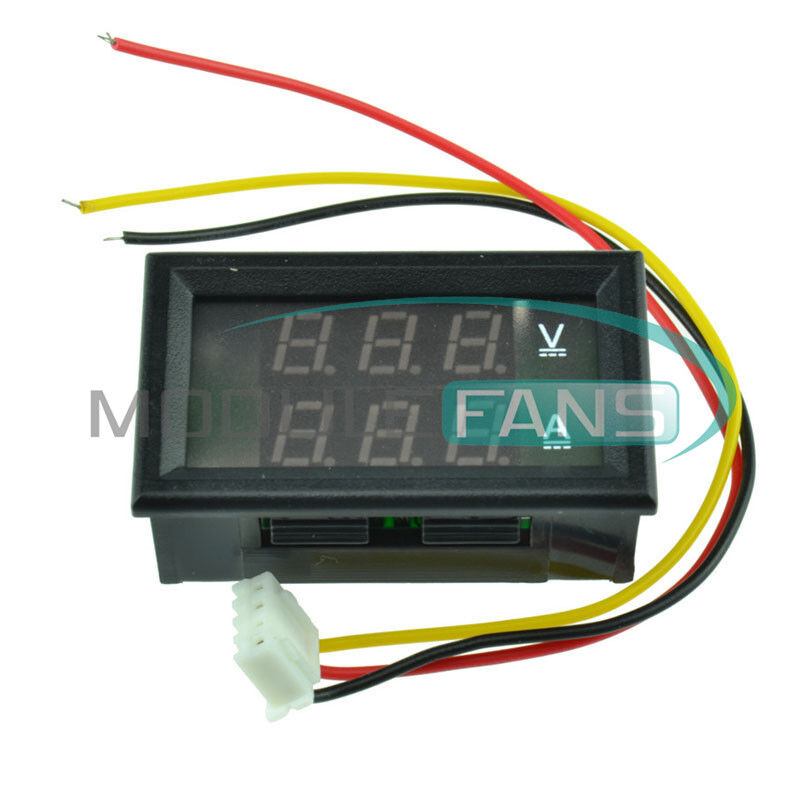 0-50A DC 4.5-30V Dual Red LED Digital Volt meter Ammeter Voltage Am meter M