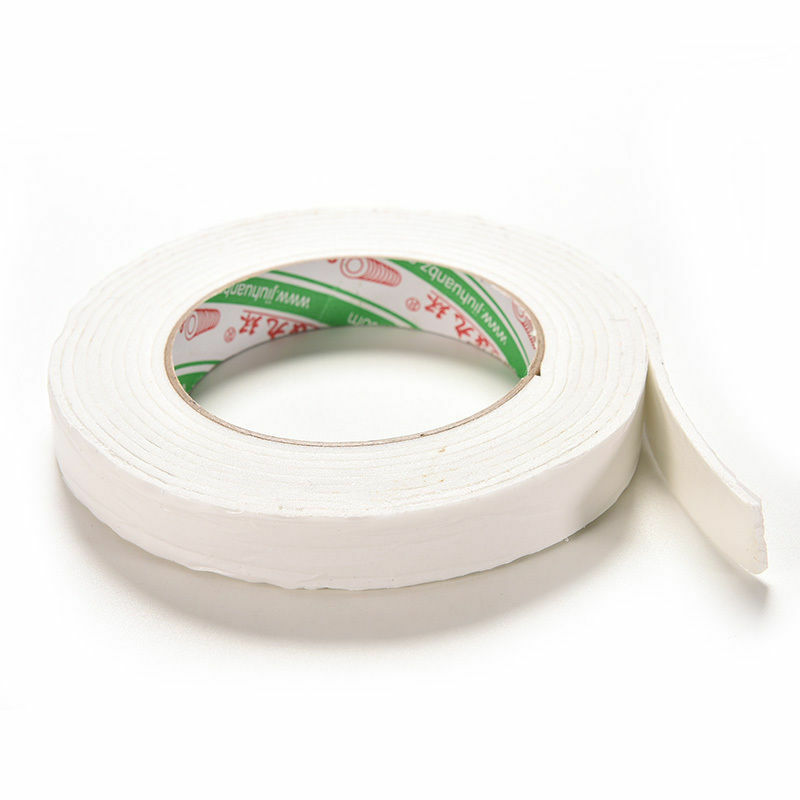2x Double Sided White Foam Sticky Tape Roll Adhesive Super Strong .l8
