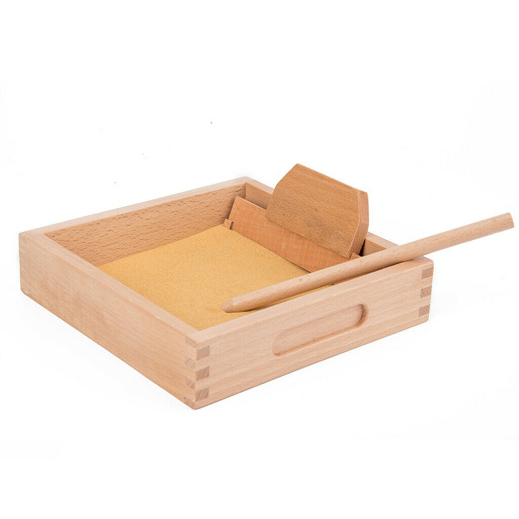 Montessori Letter Formation Sand Tray,with Wooden Pen Kids Educationals Toys