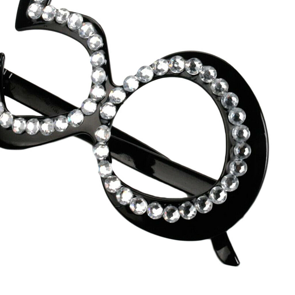 50th Glitter Diamante Birthday Party Glasses Novelty Anniversary Eyewear