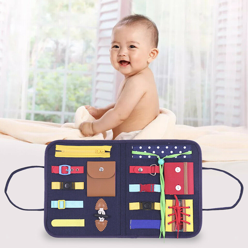 Felt Busy Board, Montessori Sensory Board, Toddlers Develops Basic and Motor