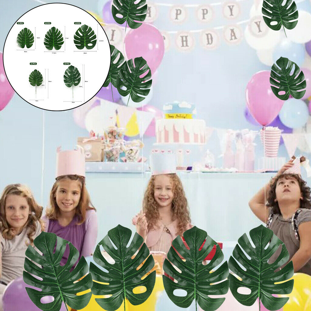 Artificial Palm Leaves Decorations Party Beach Decorations Monstera Leaves
