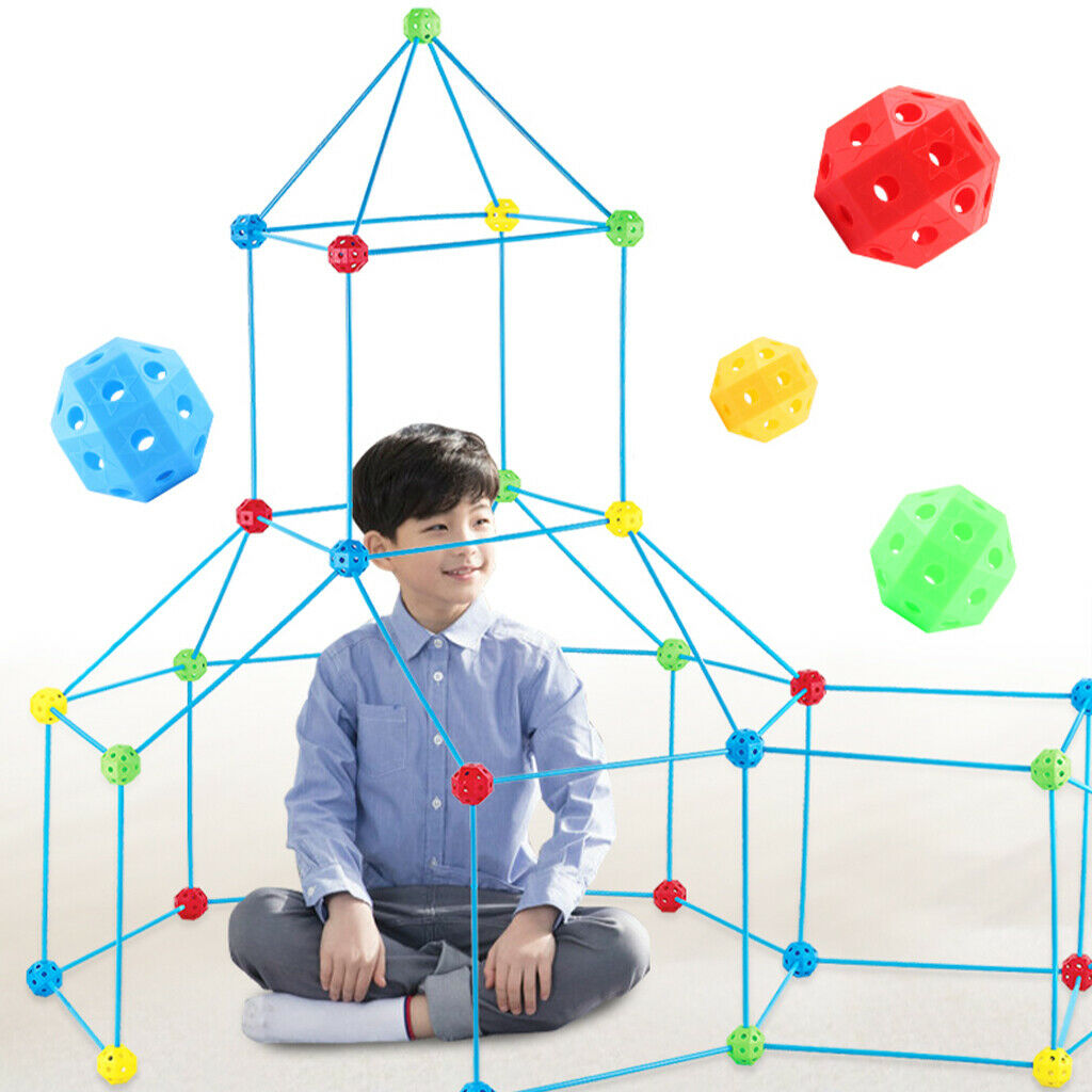 Kids Fort Building Kits Construction DIY Tent Hideaway Playhouse Puzzle Toys