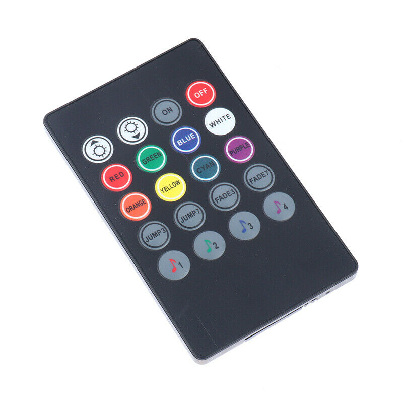 20 Key 12-24V Music IRController Black Sound Sensor Remote For RGB LED St.l8