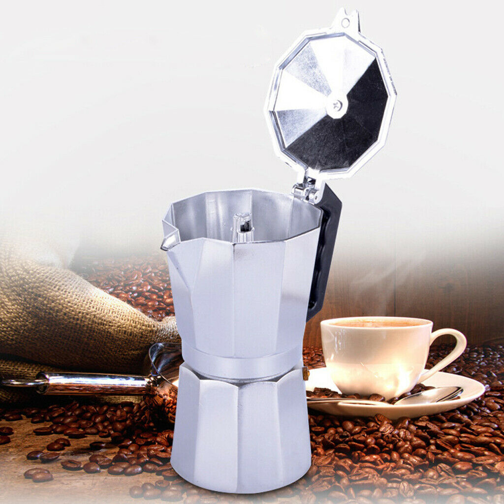Aluminum Coffee Moka Cooker Pot Expresso Latte Cooker Coffee Maker 3 / 6Cups