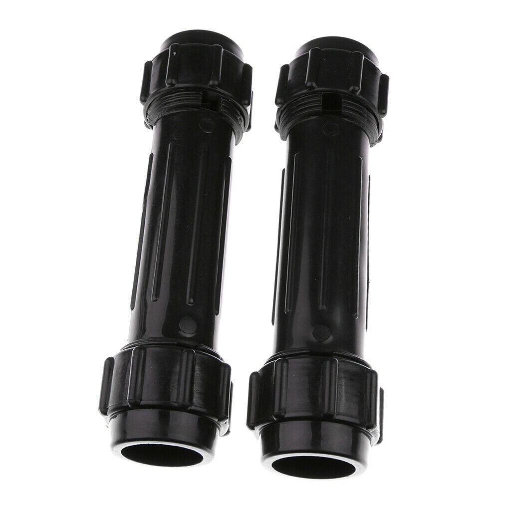 Pack of 2 Black PVC Screw Fittings for Canoes Kayak Canoe Dinghy Boat