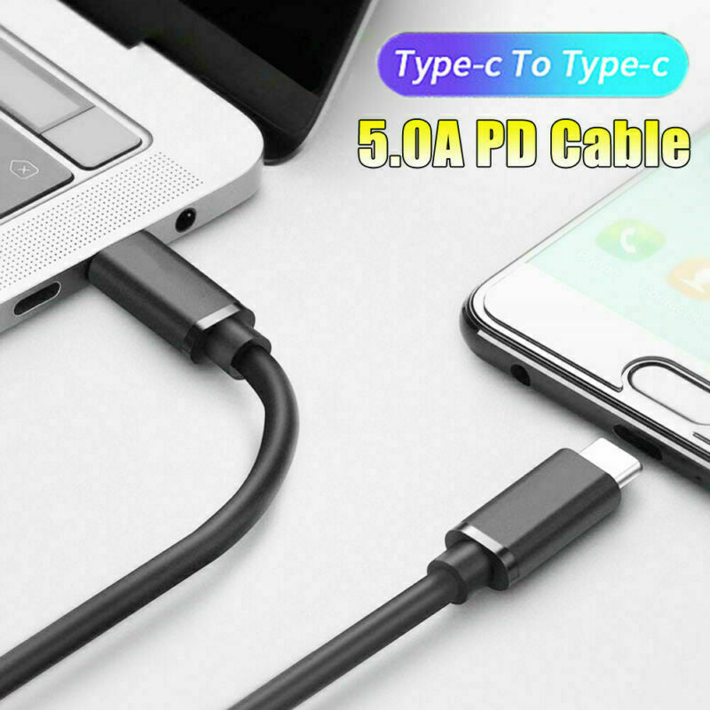 5A USB C to USB C Type C Cable Male to Male PD Fast Charging Data Charger Cable