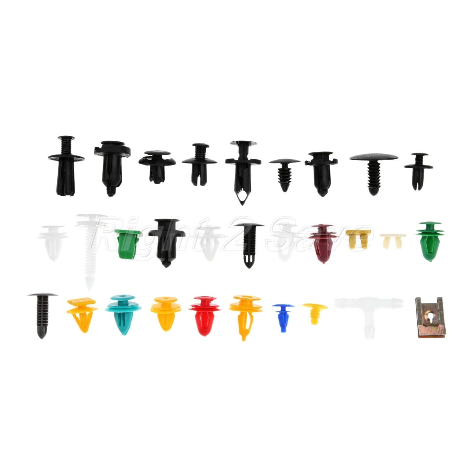 500X Auto 30kinds Mixed fastener + Auto Car Door Clip Panel Install tool Blue