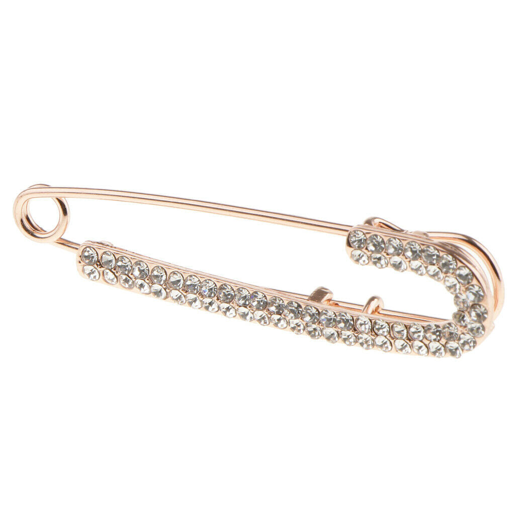 2pcs Crystal Breastpin Rhinestones Broochpin Cardigan Sweater Hat Scarf Pin