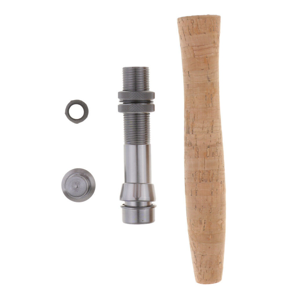 2Pc Composite Cork   Fishing Rod Handle Grip & Reel Seat for Rod Building