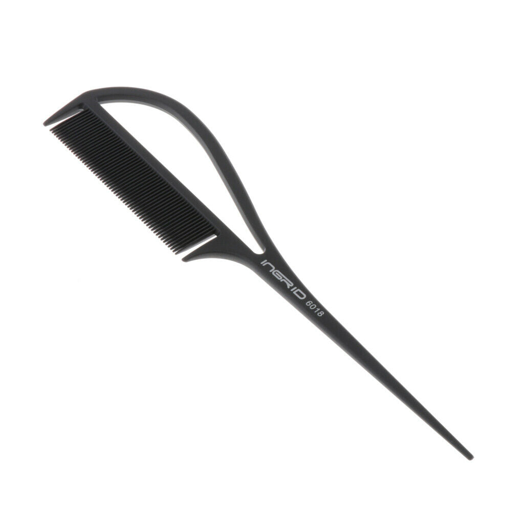 Plastic Fine Teeth Rat Tail Teasing Comb Finishing Barber Pintail Comb