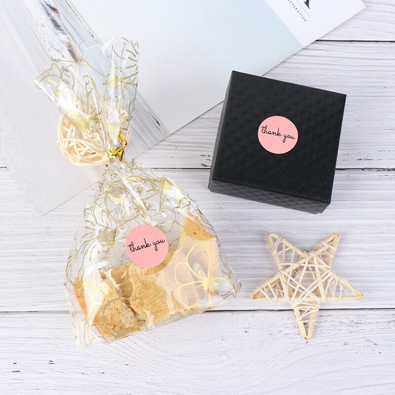 500pcs Thank You Stickers 1inch Pink Stickers for Labels Festival Suppli.l8