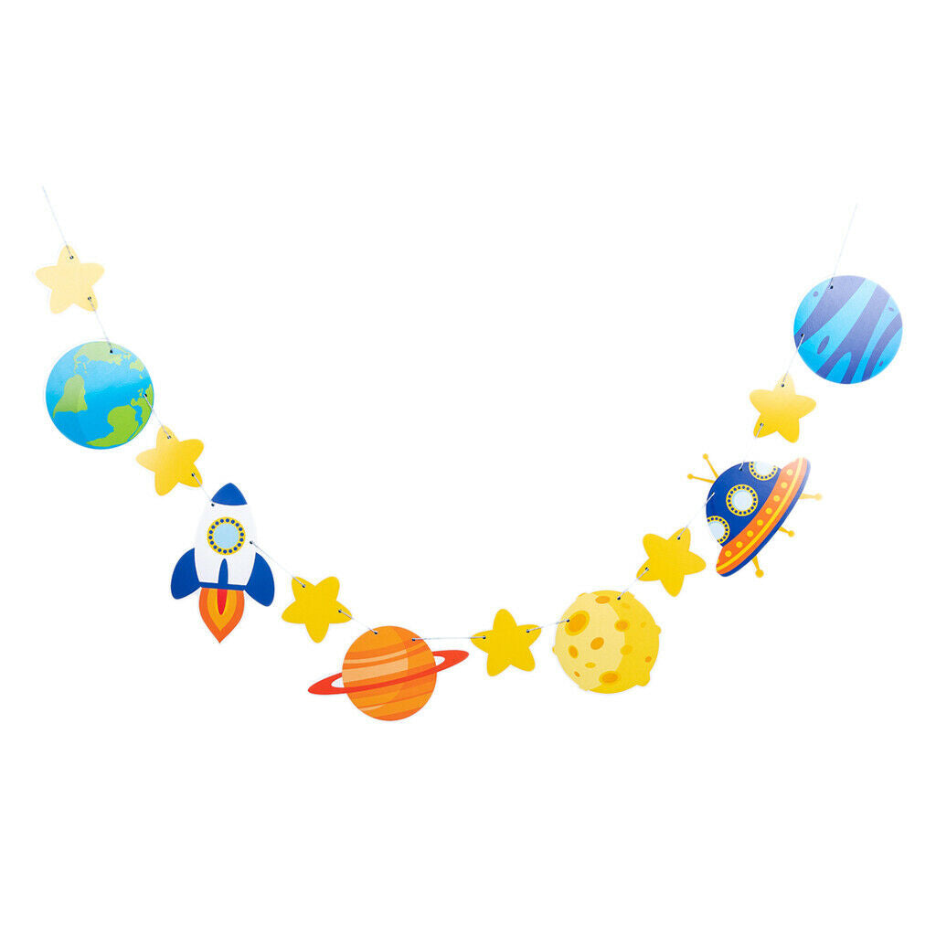 Paper Planet Banner Kid Birthday Party Baby Shower Summer Party Decoration