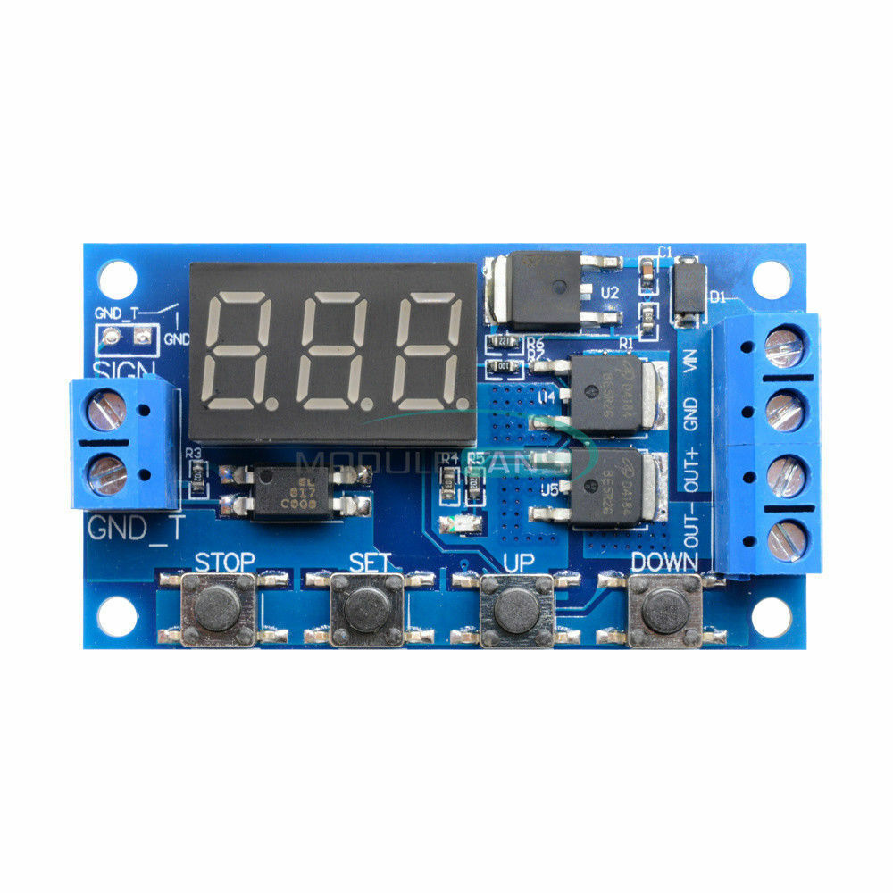 Trigger Cycle Timing Delay Switch Circuit Double MOS Tube Control Relay  12V 24V
