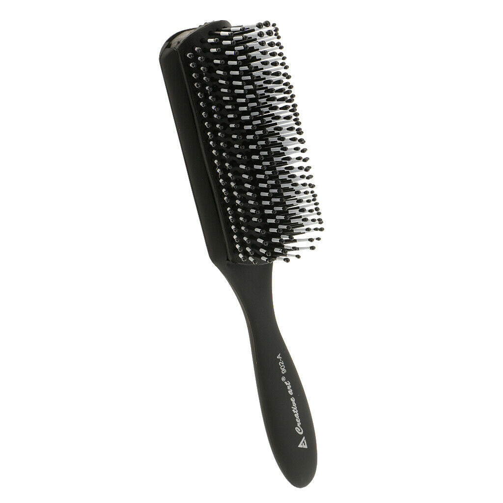 Hairbrush Plastic Antistatic Hair Styling Hairbrush - Black, #B