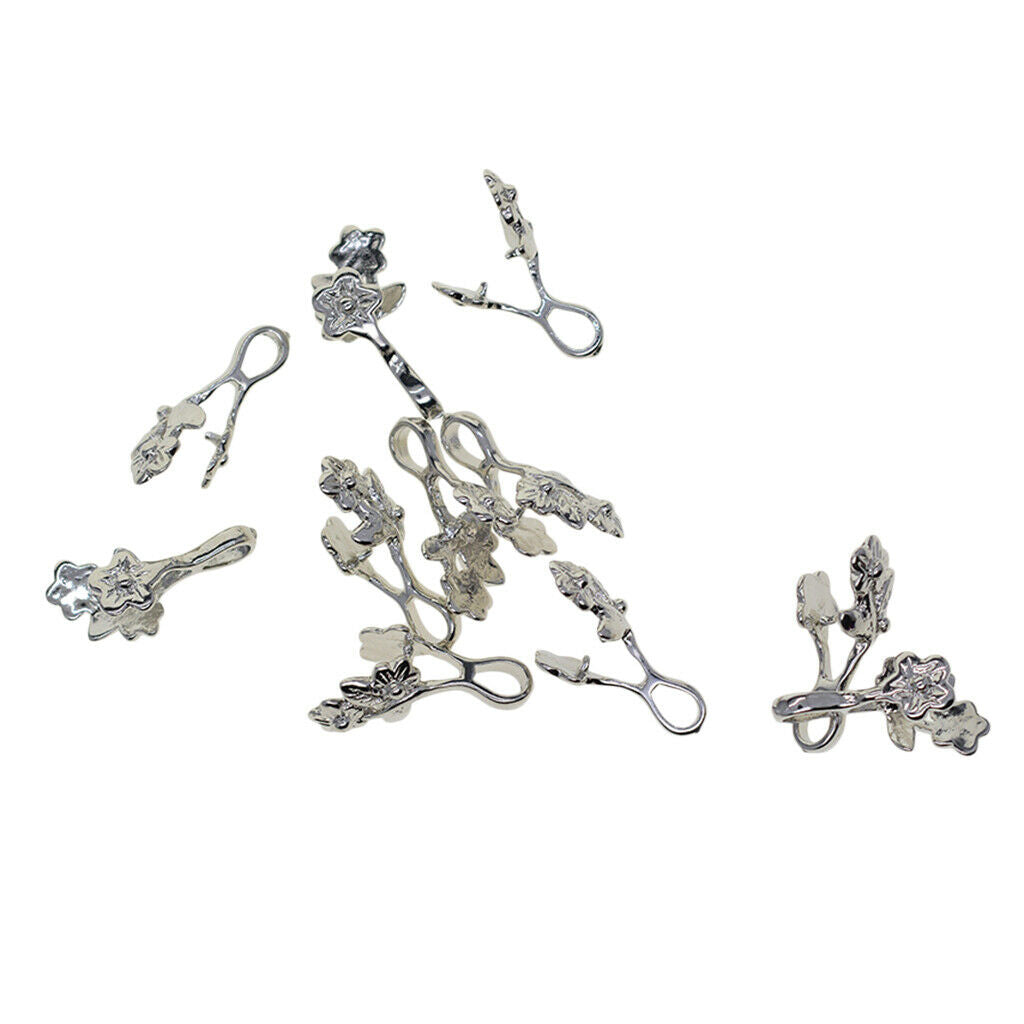 12Pcs Brass Pinch Bails Pinch Clip Pendants Charms DIY Jewelry Findings