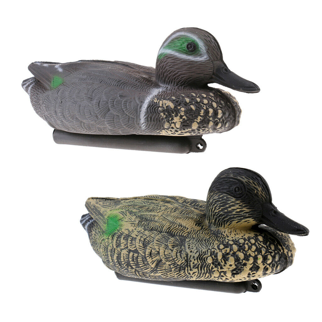 2 Pieces XPE Floating High Simulation Duck Decoy Hunting Decoy Garden Decor