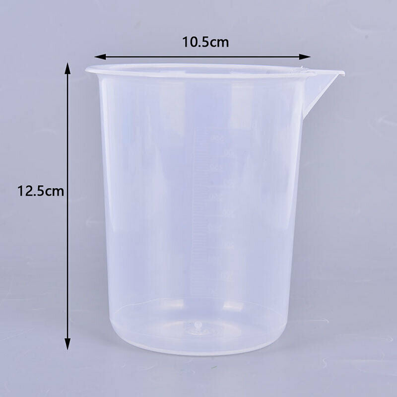 600mL Plastic Measuring Cup For Laboratory Beaker Graduated Cup Kitchen B.l8
