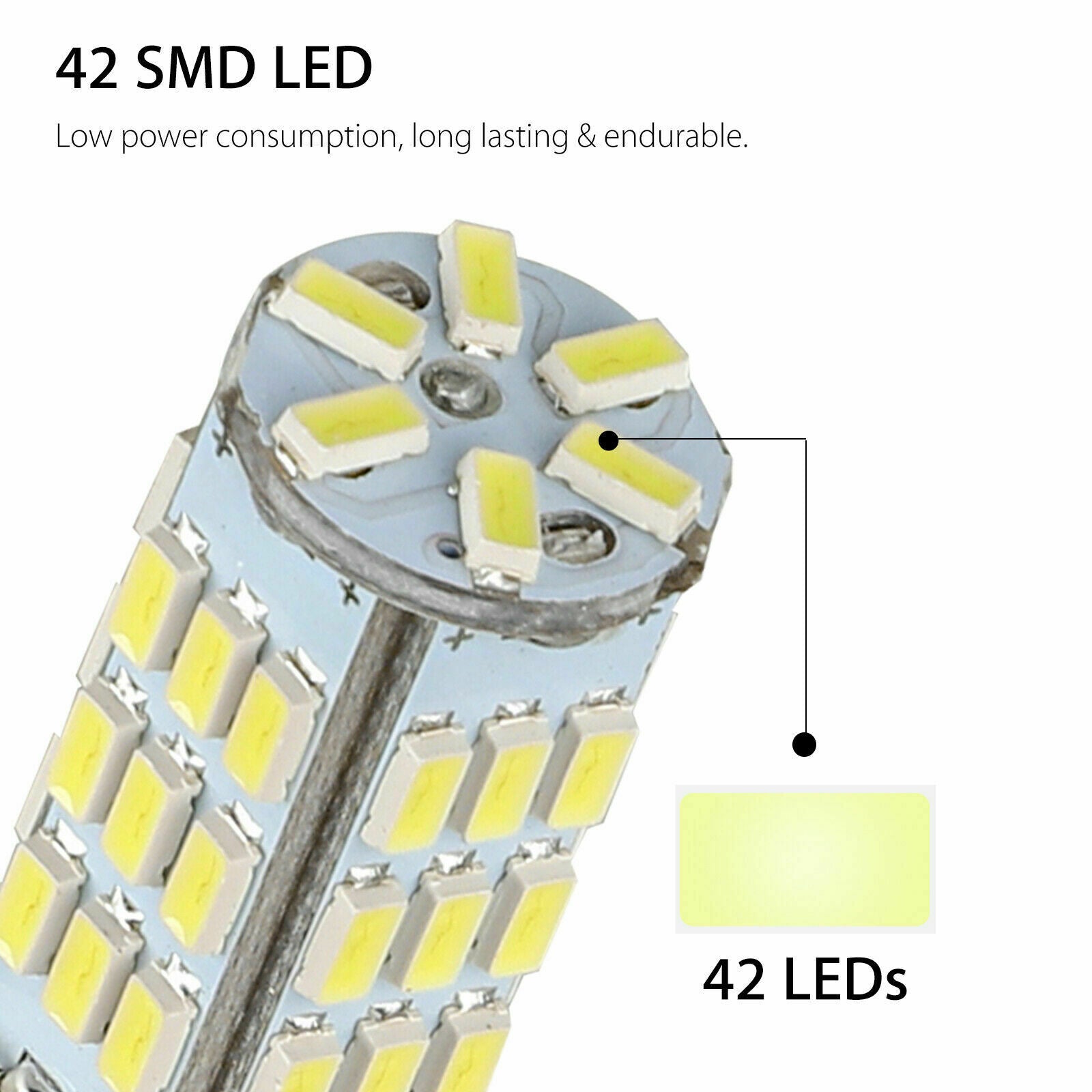 20 Pure White T10/921/194 RV Trailer Backup Reverse LED Lights Bulbs 42-SMD 12V