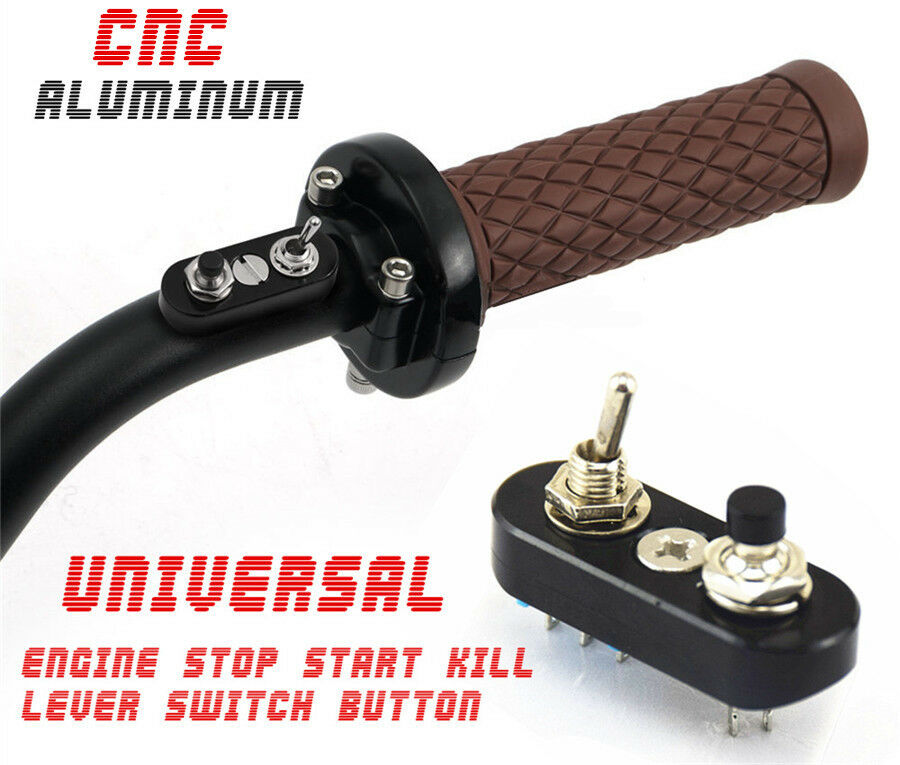 Motorcycle Handlebar Engine Stop Start Kill Lever Switch Button Custom Universal